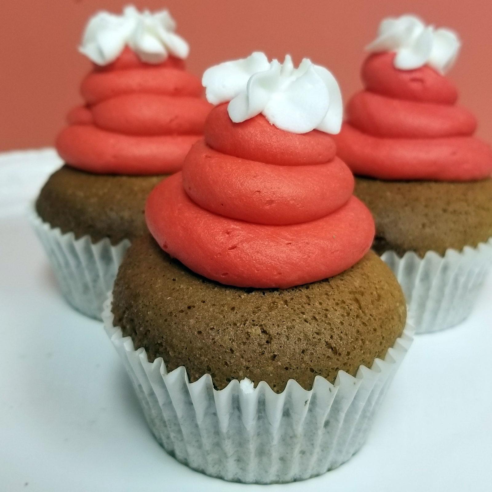 Santa Hat Christmas Cupcake