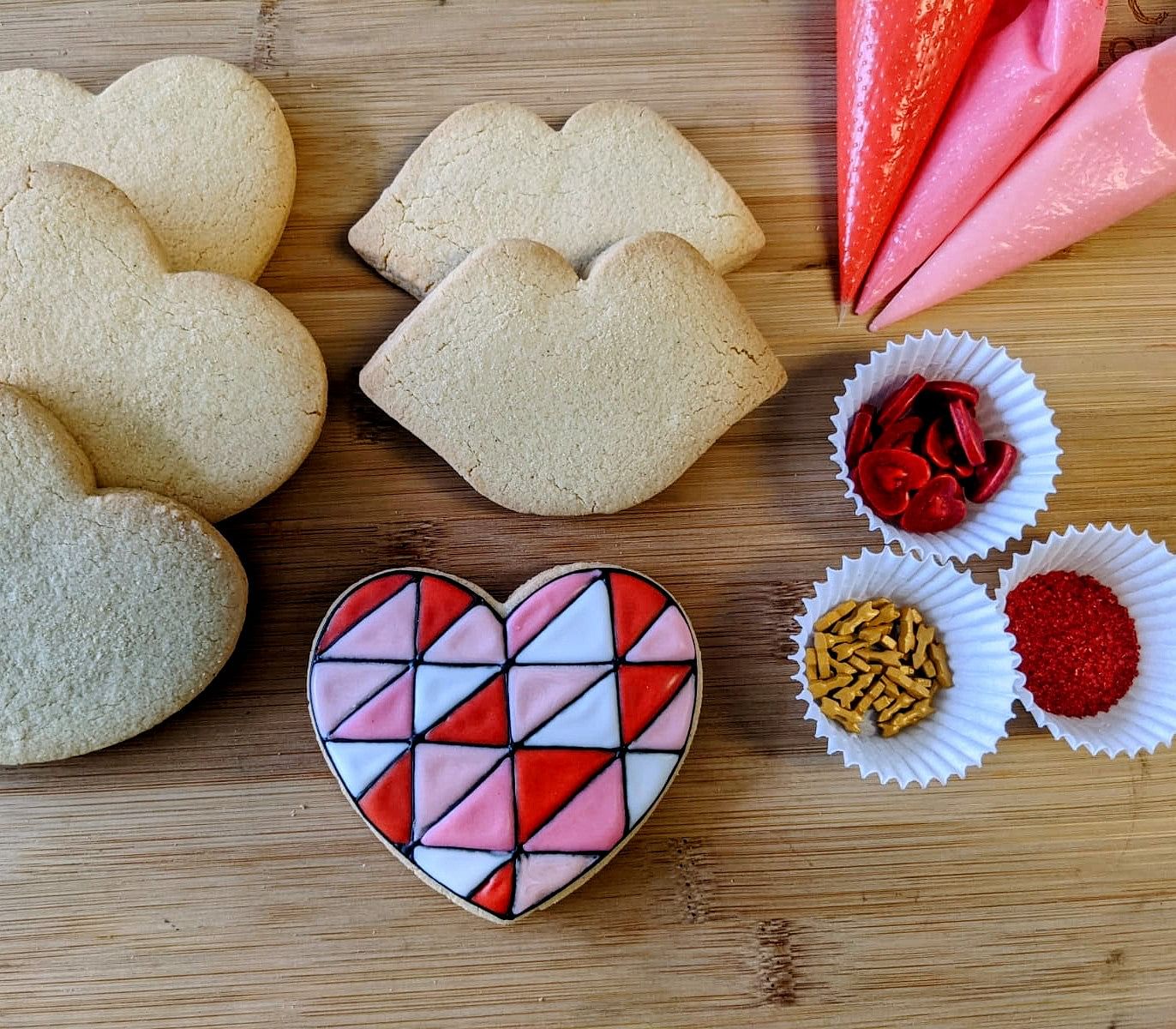    Bring home some fun with our DIY cookie kits. Each kit comes with one predecorated cookie and a variety of 5 blank cookies and decorations for you to design as you wish. Kits are available for pickup or shipping. Instructions included.