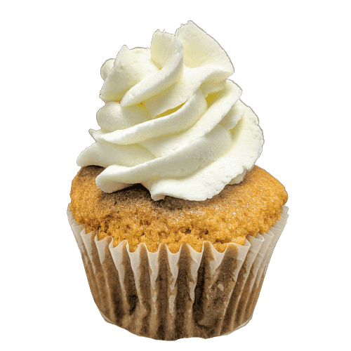 Fan&#39;s Favorite! Our double vanilla cupcake gives you a burst of vanilla delight in your mouth, with a vanilla, brown sugar and cinnamon smooth frosting.