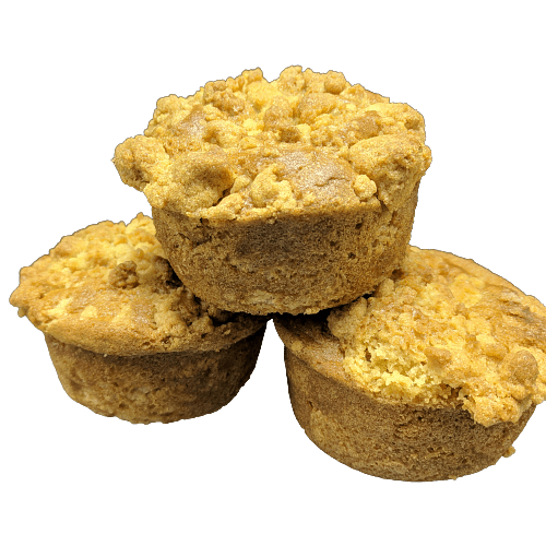 Our donut/muffin mashup with a cake crumb topping shouldn't be missed.